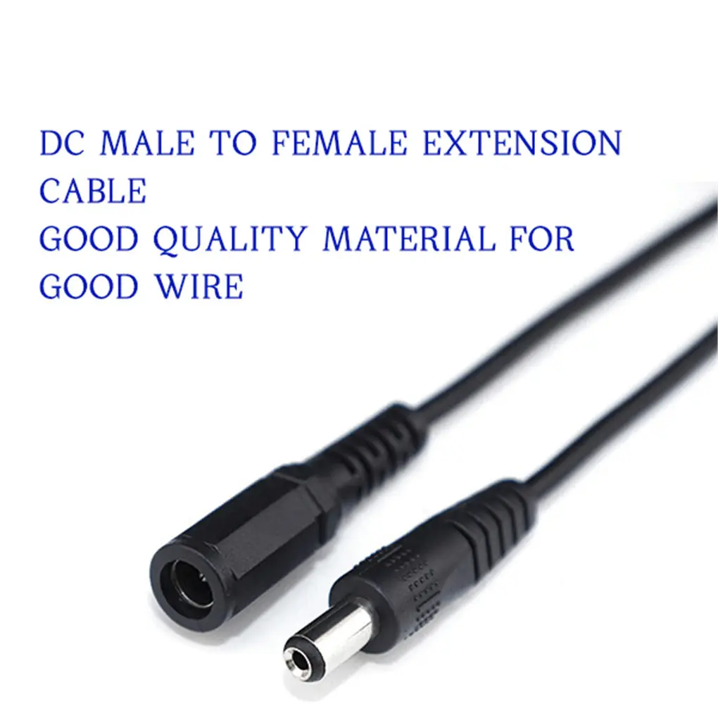 

1M DC Cable 5.5x2.1mm Male to Female Power Supply Cable DC Adapter Extension Cord for Camera LED Lamp Male to Female DC Cord