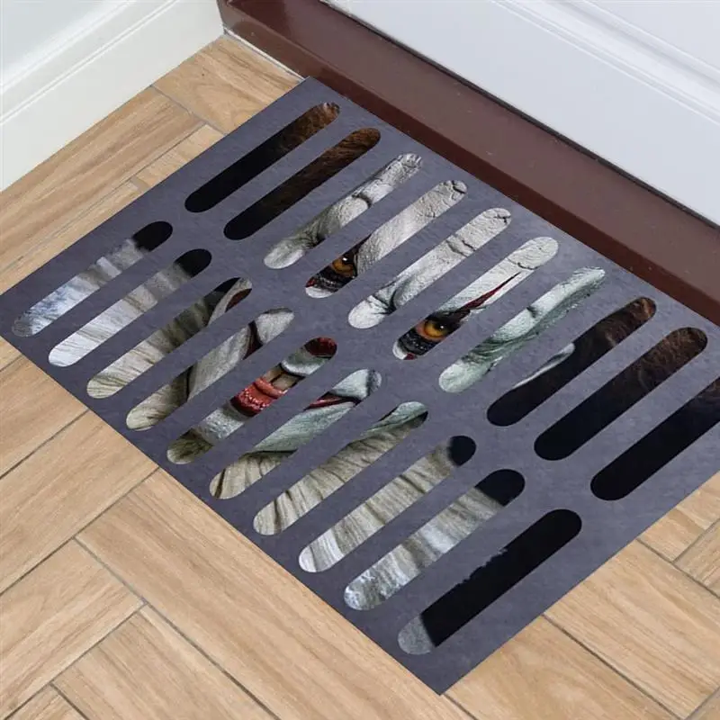 Хэллоуинский ковер ужасного клоуна для спальни, входного коврика дома, коврика для пола в прихожей, ковра для гостиной и ванной комнаты.