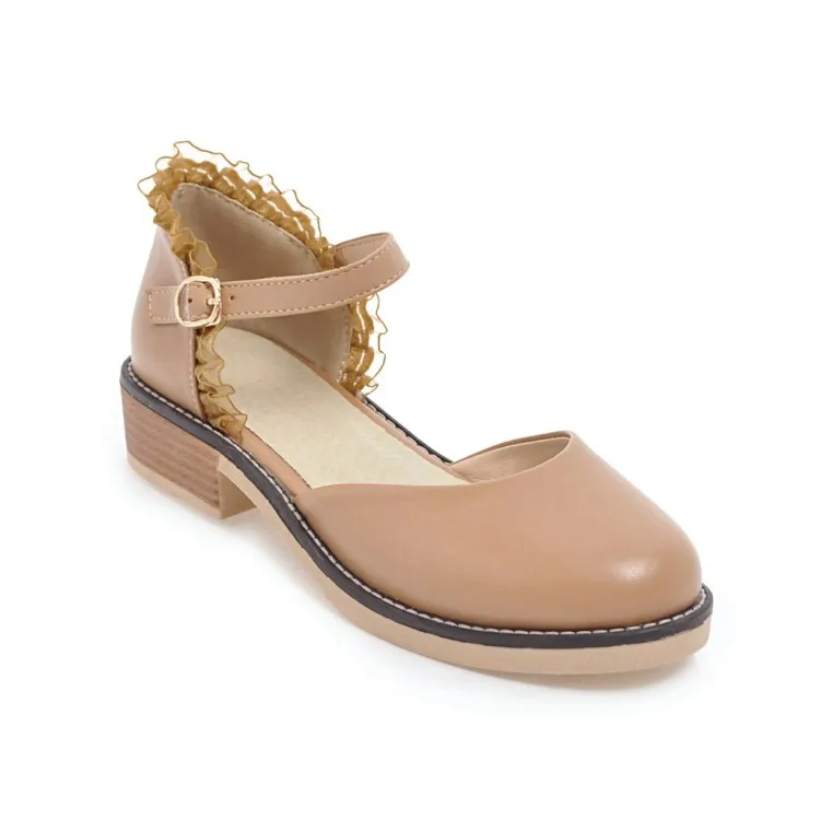 Сандалии Baotou женские на платформе босоножки с круглым носком толстом каблуке