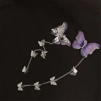 hair accessories long hair clips for women yarn butterfly hairpins fashion party elegant metal tassel