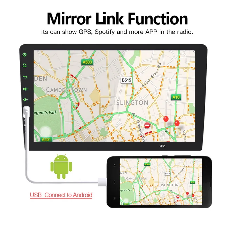 Автомобильный мультимедийный плеер 1 DIN 9 дюймов Android TFT MP5 сенсорный экран 9002 |