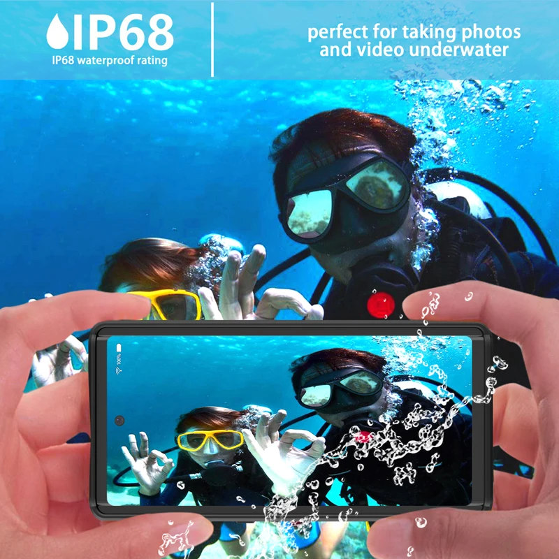 Водонепроницаемый чехол для Samsung Galaxy S20 Note20 Ultra Note 10 9 S9 S8 Plus 360 полноразмерный