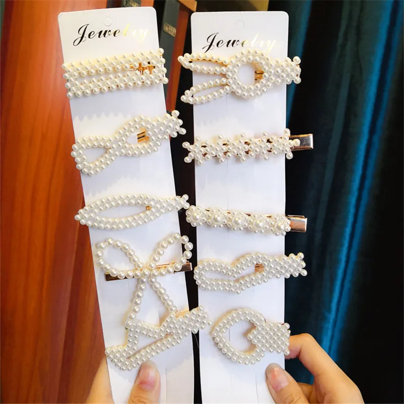 1 набор/шт. Корейских модных заколок для волос с жемчугом для женщин, аксессуары для укладки волос, сделанные вручную, приятные подарки.