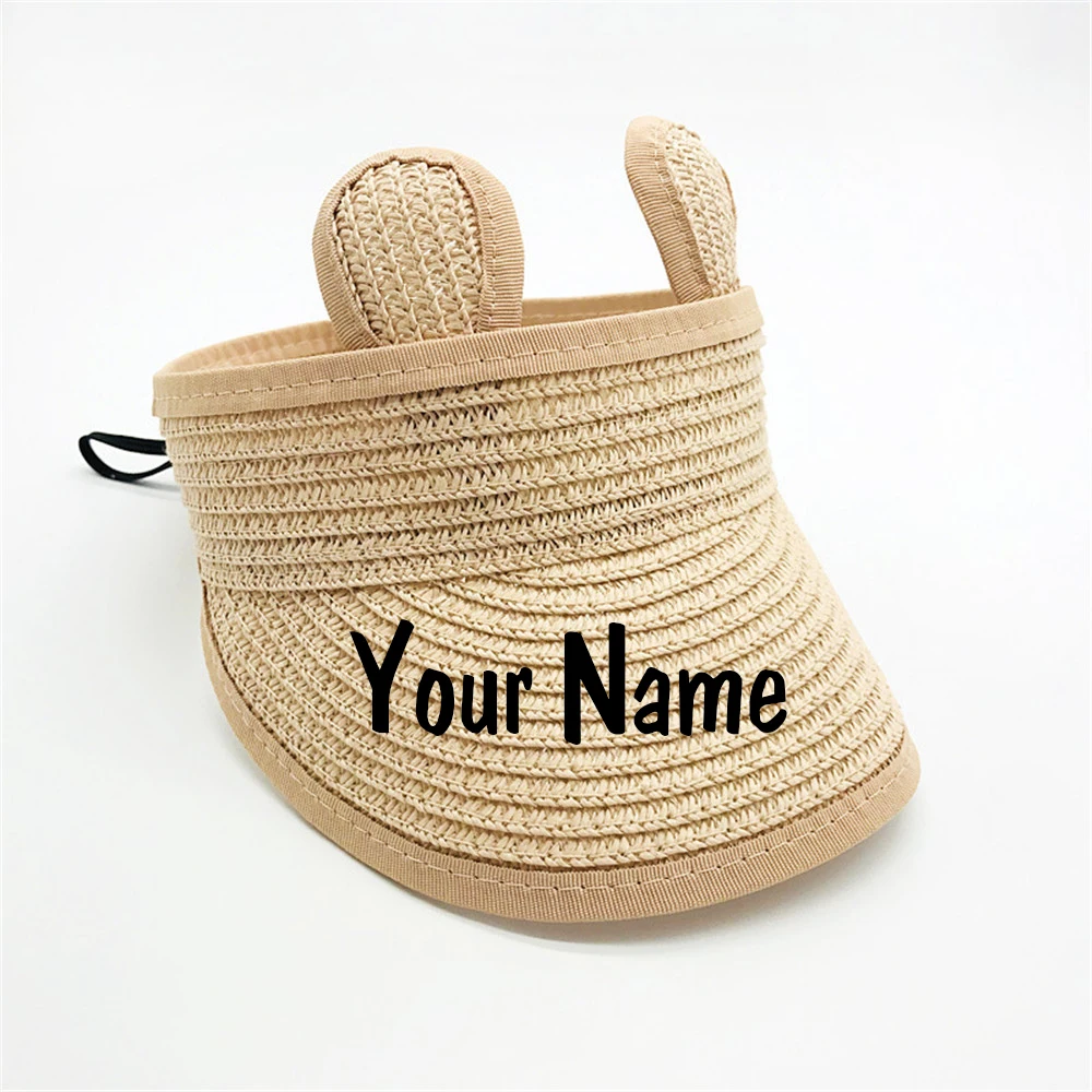 Регулируемая индивидуализированная детская соломенная шляпа Детская летняя с