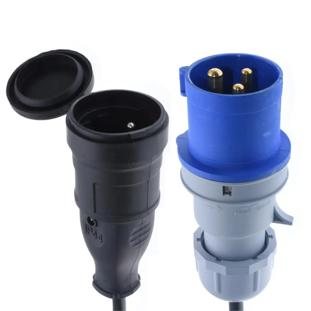 Шнур питания IEC309 316P6 для французской розетки, преобразует разъем 316C6 в французскую розетку, диаметром 1,5 мм, 16 А, 50 см