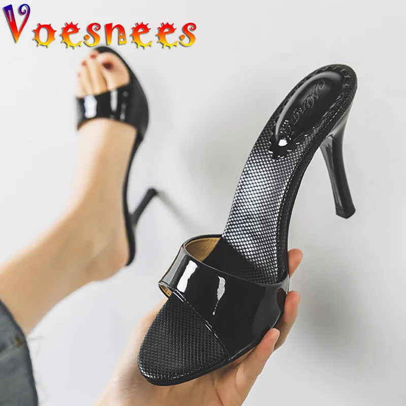 

Women Shoes Sandals 2021 Summer Outside Slippers High Heels 9cm sexy High Platform Open Toe Stiletto Ladies Slides Party shoes