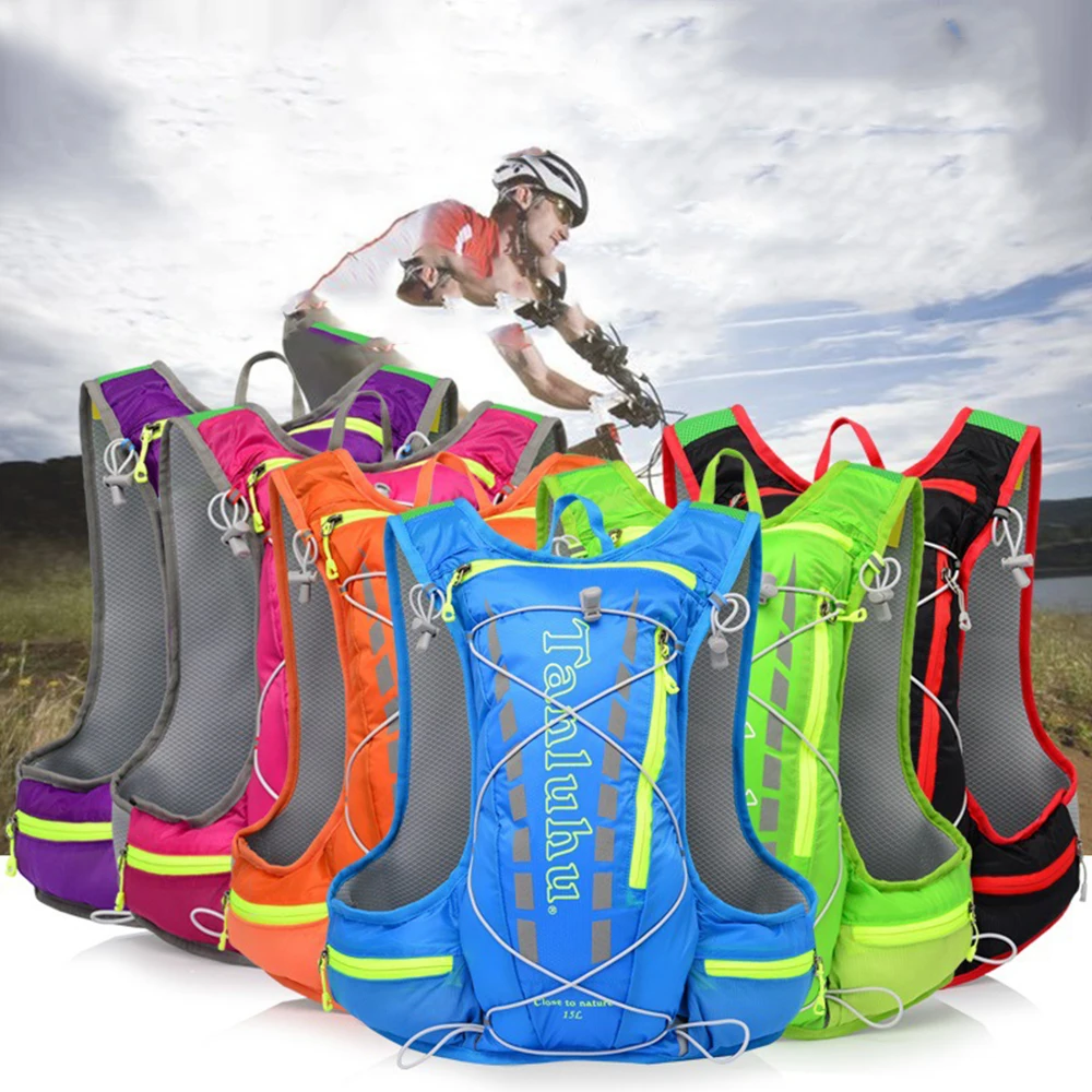 

15L Lightweight Running Hydration Vest Backpack Outdoor Trail Running Marathon Cycling Hiking Climbing Outdoor Sport Bag X118Y