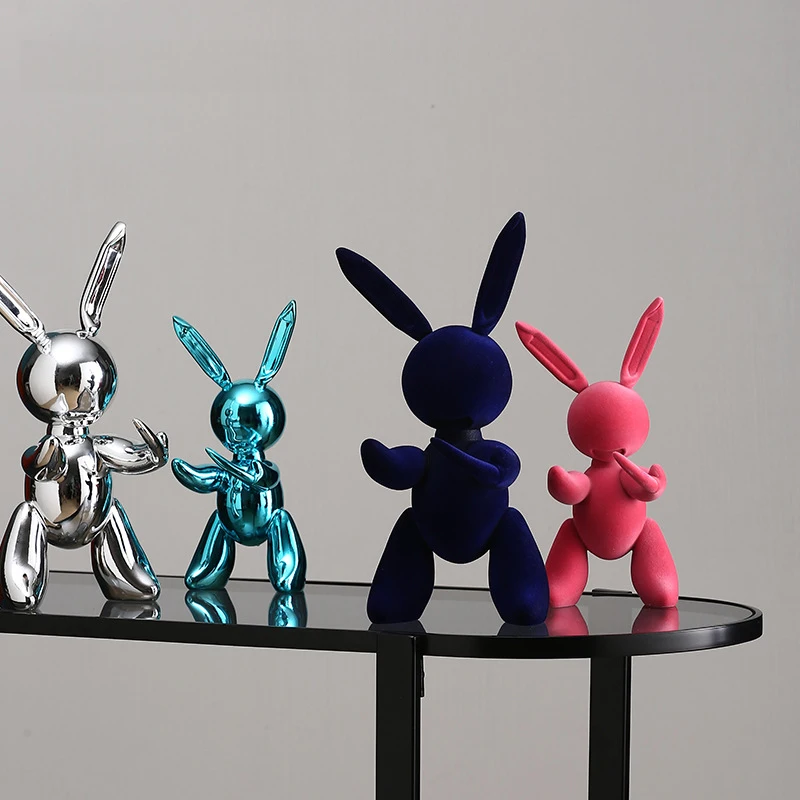 Фигурка кролика с воздушным шаром настольный креативный подарок в скандинавском