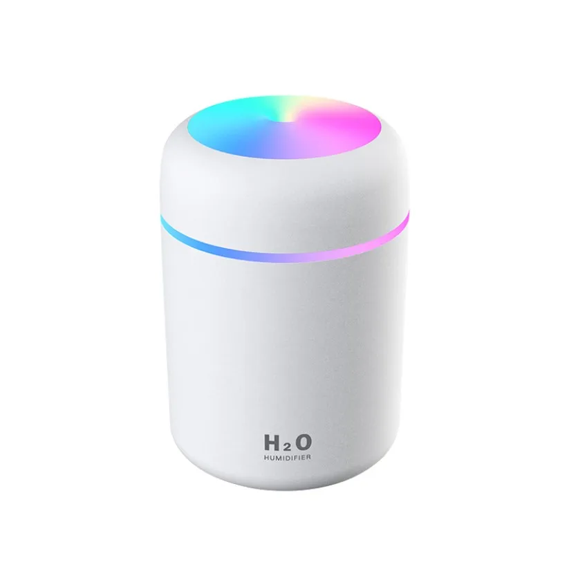 

120pcs Portable 300ml Electric Air Humidifier Aroma Oil Diffuser USB Cool Mist Sprayer with Colorful Light for Garden Home Car