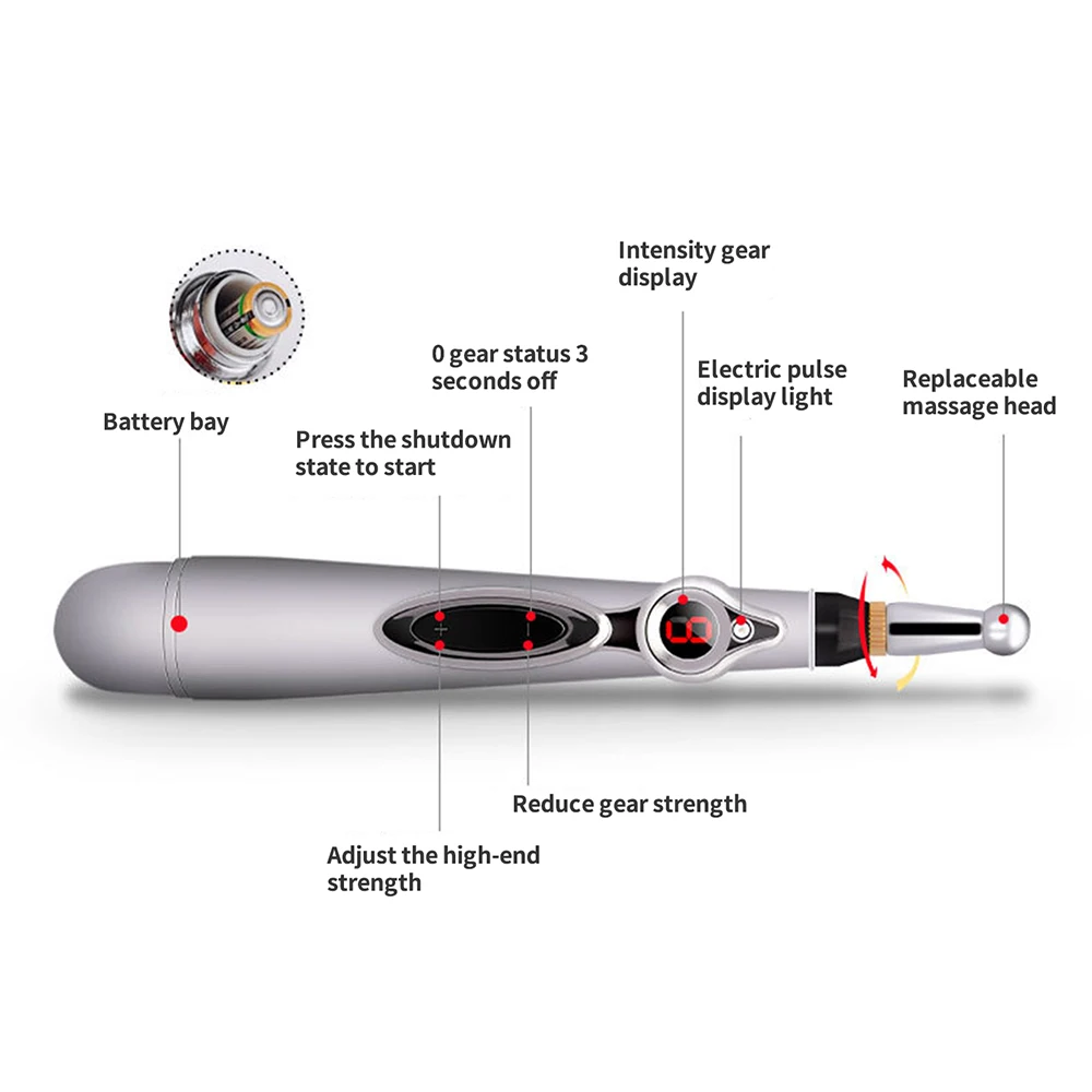 Электрическая акупунктурная Массажная ручка инструменты для облегчения боли