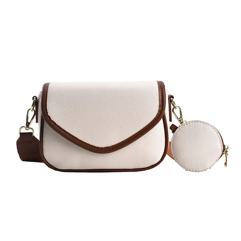

Small PU Leather Flip Shoulder Crossbody Bags For Women 2021 Simple Female Handbag With Round Purses Female Travel Messenger Bag