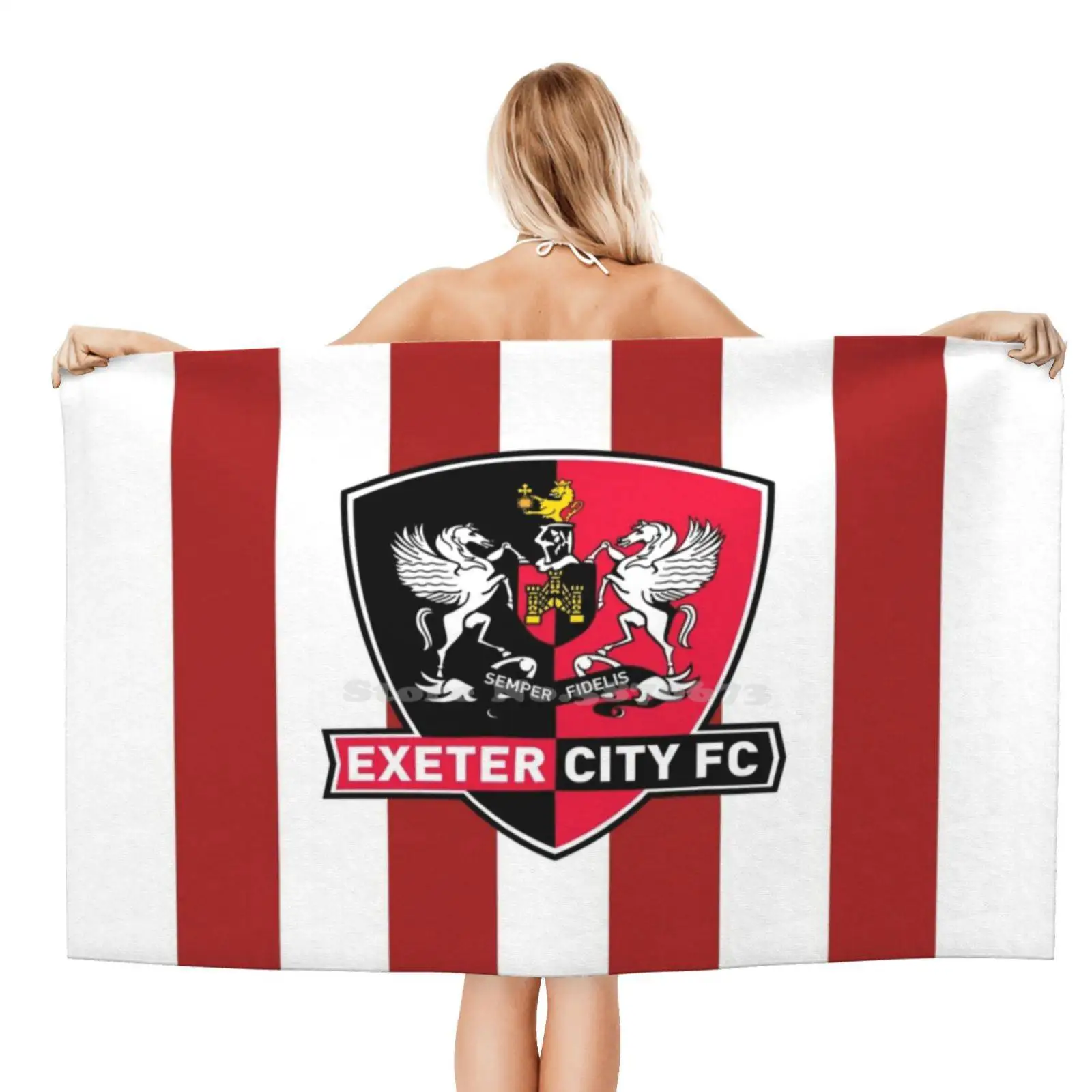 Банное полотенце Exeter City Fc из микрофибры пляжное футбольный клуб Afc английский