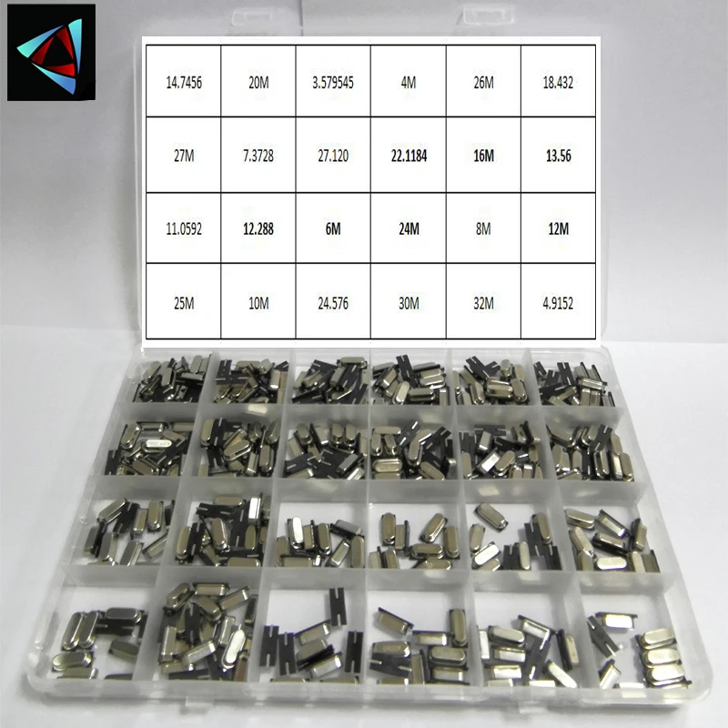 480 шт. кварцевый керамический резонатор SMD 49s 24 значения | Электронные компоненты и