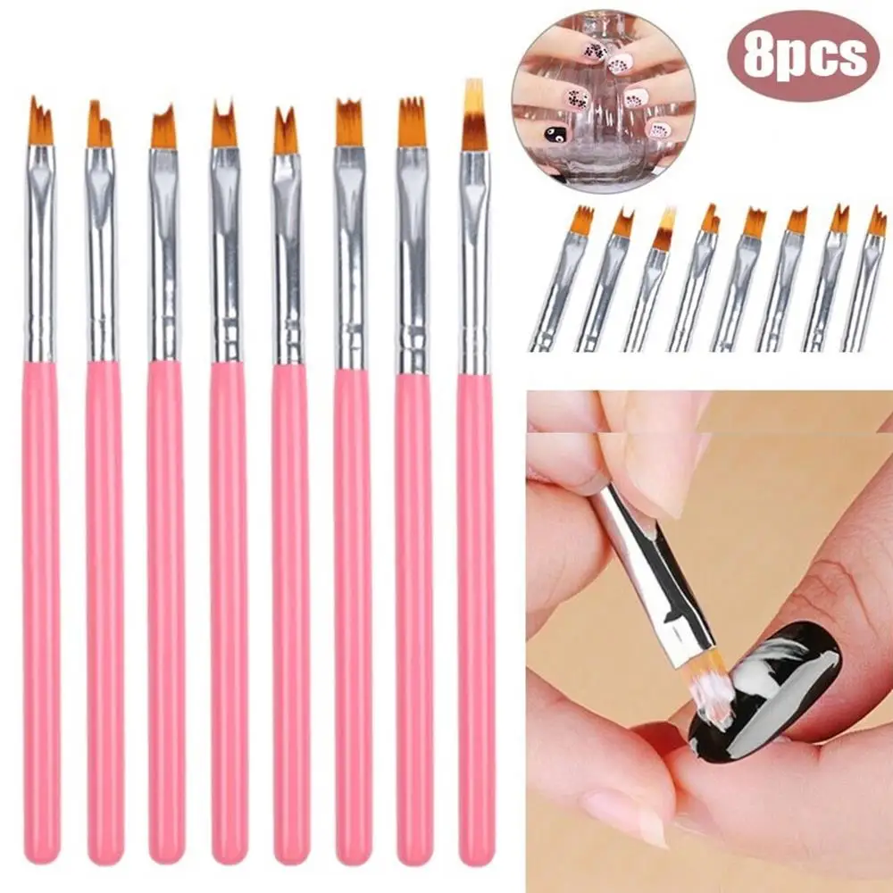 

Acrylic 8pcs/Set Drawing Brush Nail Art Brush Professional Manicure Tool Set Salon Fashion