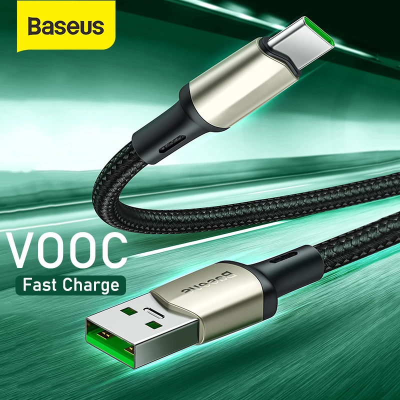 USB-кабель Baseus типа C для Realme 6 Pro/Realme X2 Pro/X50 Pro 5G/Realme XT 730G 5A VOOC кабель быстрой зарядки |