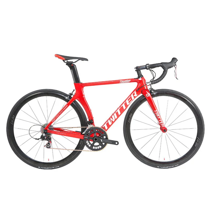 

TWITTERbicycles Thunder SHIMANO SORA/R3000-18speed dual-V brake lightweight cross-country road bike bicicleta carbon bike frame