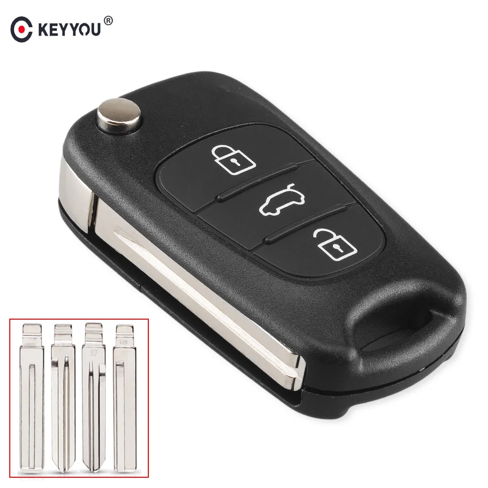 KEYYOU для Kia K2 K5 Rio 3 Picanto Ceed Cerato Sportage Hyundai сменный складной чехол автомобильных ключей