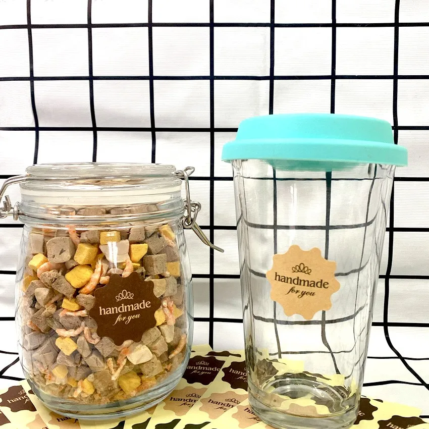 Наклейки ручной работы 100 шт./лот стикеры из крафт-бумаги рождественские наклейки