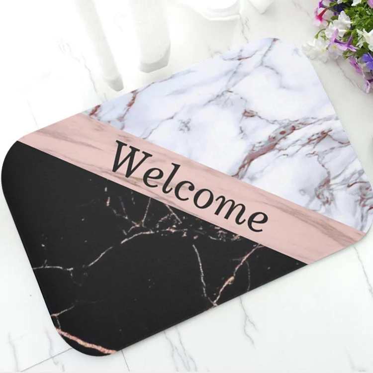 Элегантный коврик из искусственного мрамора цвета розового золота Современный