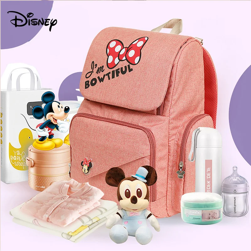 Сумка для подгузников Disney с usb многофункциональная Сумочка мам молнией и Микки