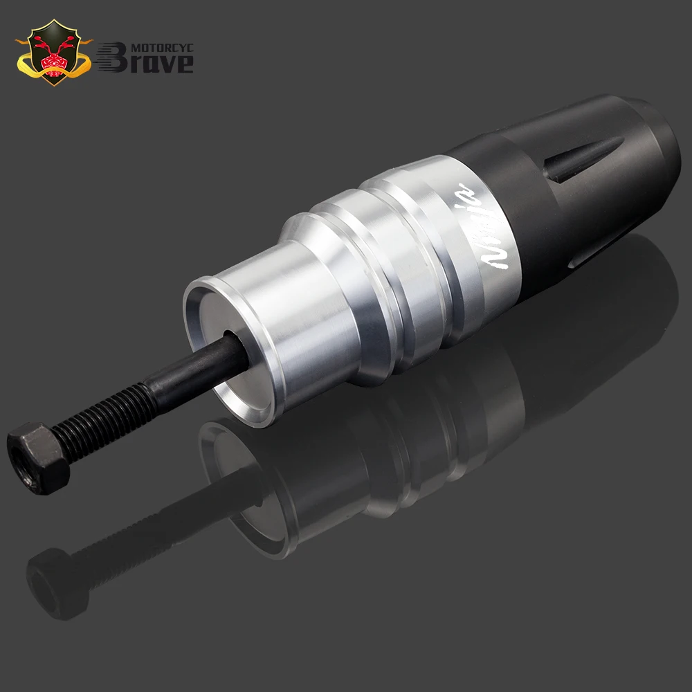 Защитные бамперы-слайдеры рамы CNC для мотоциклов KAWASAKI NINJA250 NINJA300 NINJA400 NINJA 250 300 400 со защитой выхлопной системы.