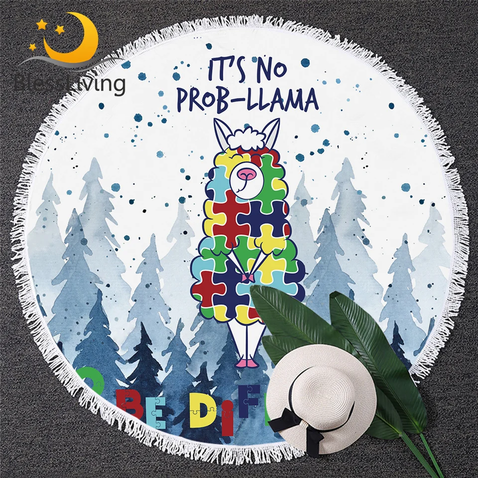 Полотенце с ламой из микрофибры сосновые деревья овечка банное полотенце пазл