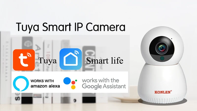 Камера Tuya, Wi-Fi, IP, беспроводная, умная, совместимая с Google Home Assistant Alexa, 1080 P, PTZ, для домашней безопасности, наблюдения в помещении