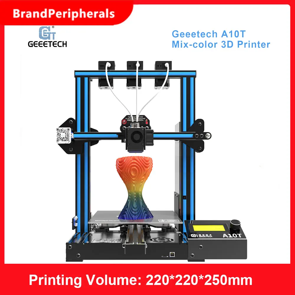 Настольный 3D принтер Geeetech A10T многоцветная печать с контрольной платой GT2560