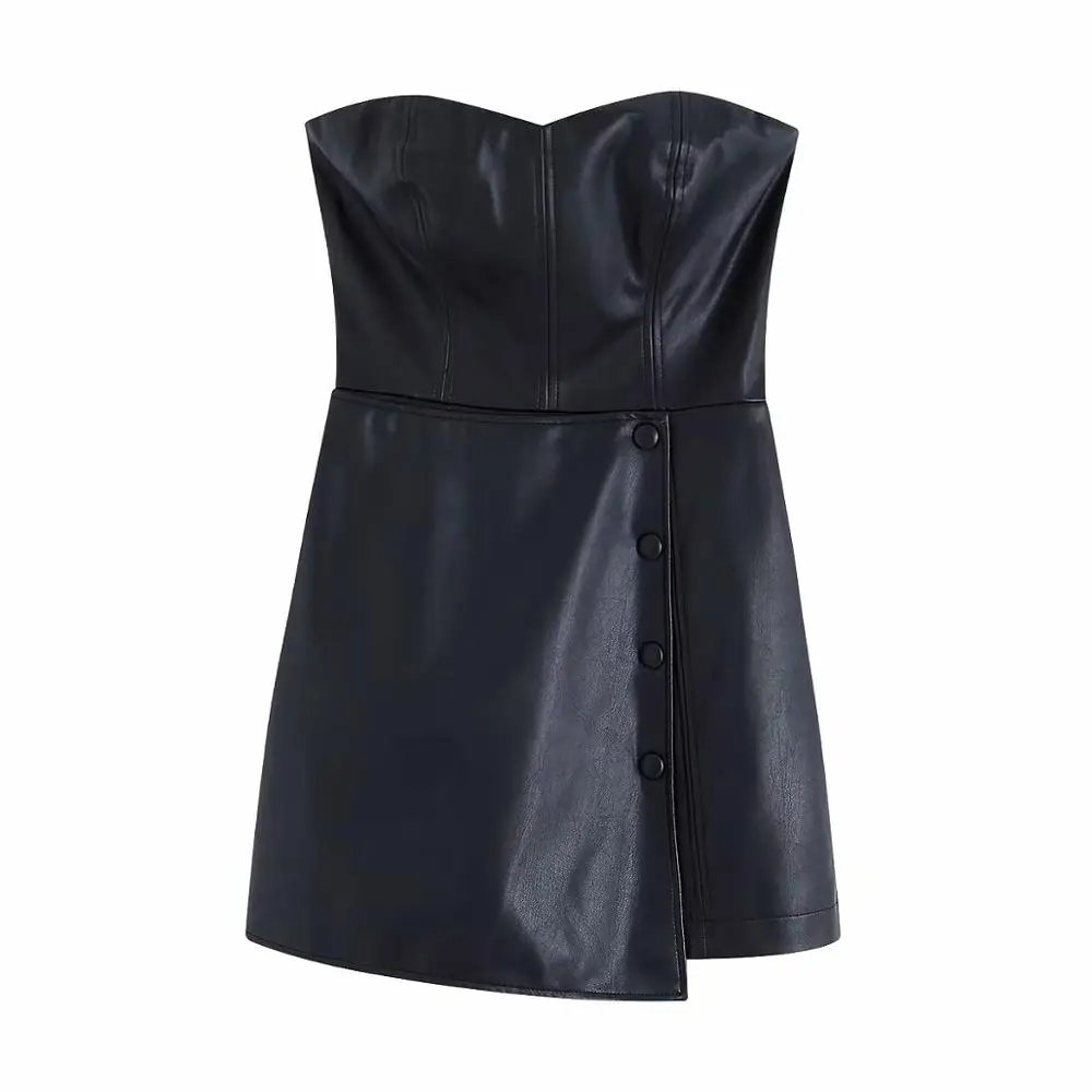 Женское сексуальное платье из искусственной кожи 2019 модные женские платья без