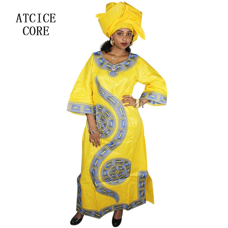 Африканские платья для женщин модный дизайн новое платье с вышивкой в