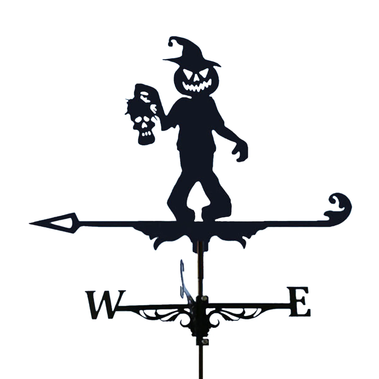 

Decorative Wind Vane Weather Vane Garden Mount Yard Stake Metal Halloween Pumpkins Weather Vane Farm Durable Practical Scene