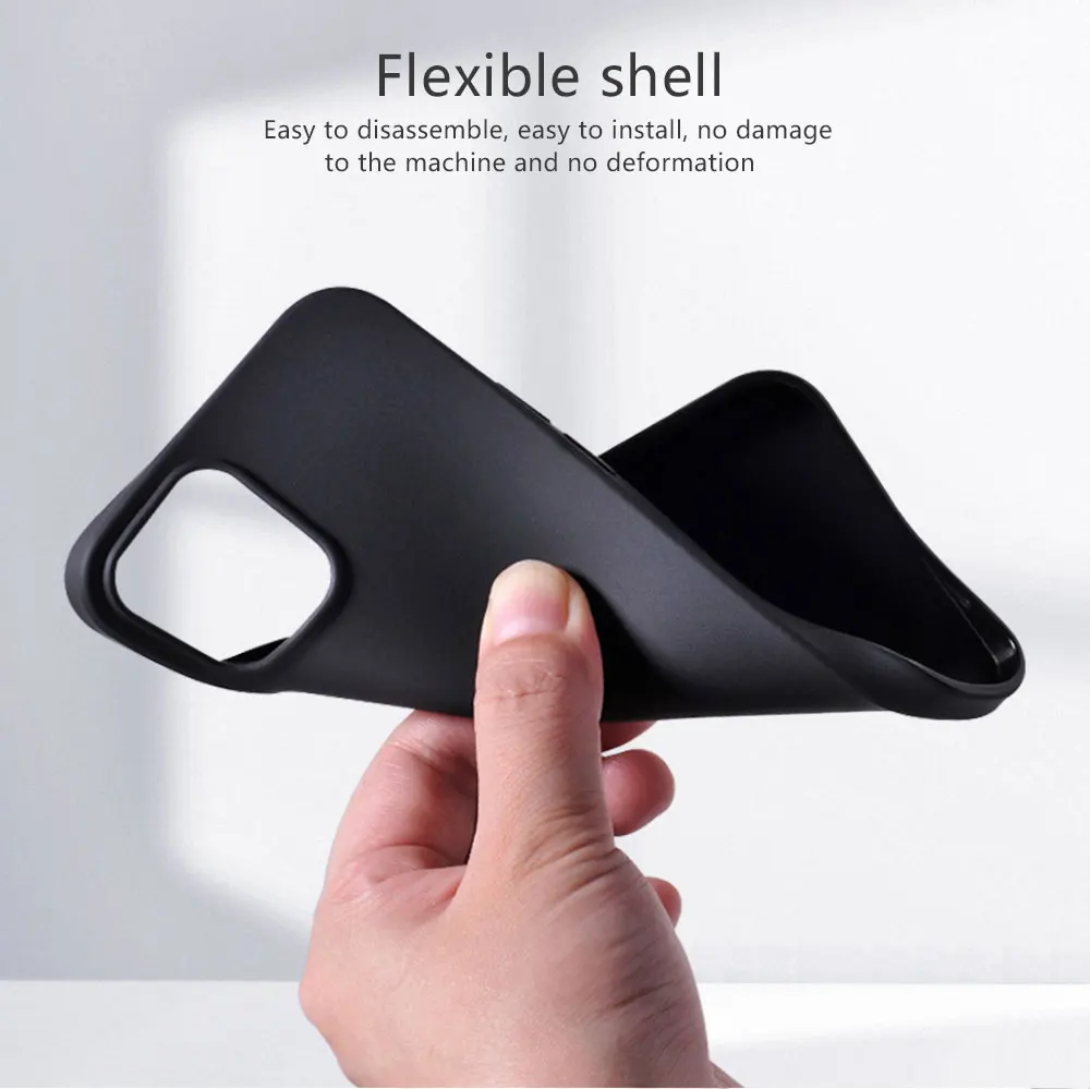 

Luxury Color Case For iPhone 12 Pro 11 Pro Max SE 2020 X XR XS 7 8 6s Plus Phone Cases Matte Black TPU Soft Cover Coque Fundas