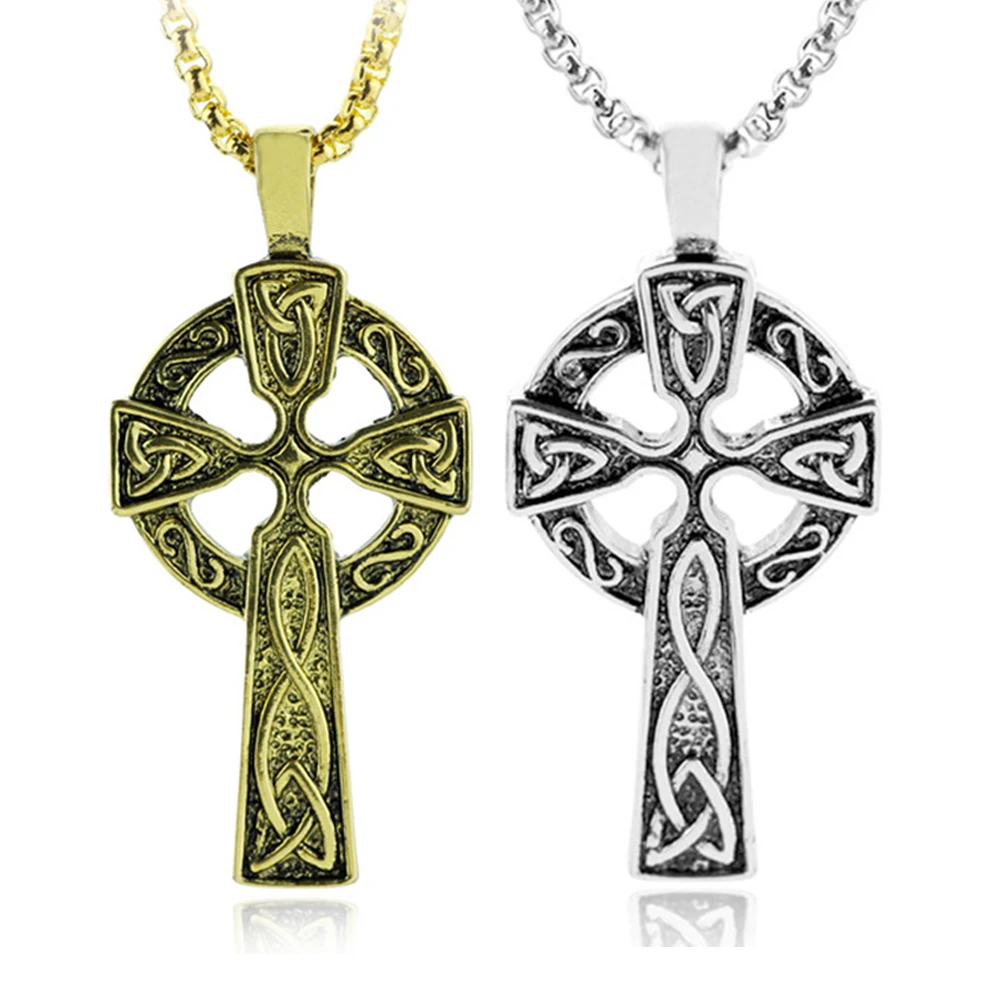 Christian Jewelry Triquetra колье с кулоном в стиле викингов тройной Рог Odin Celtics крест