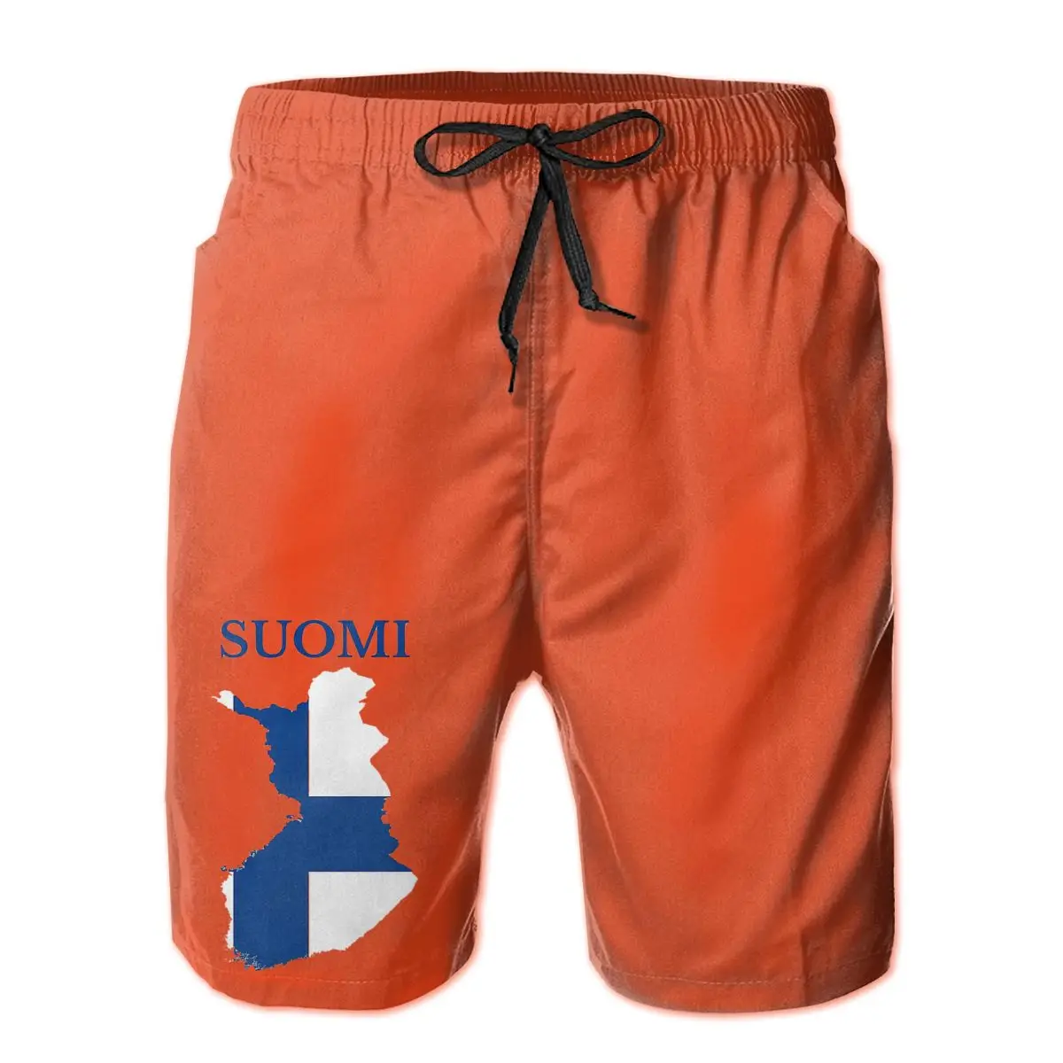 

Summer Men Causal Shorts Breathable Quick Dry Geek R282 running Finland Flag Map Male Shorts