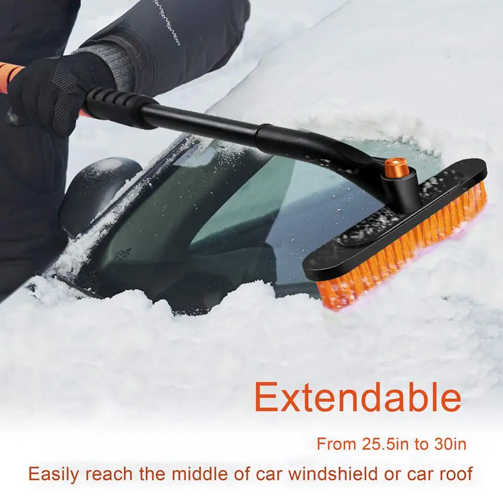 Скребок для льда на лобовое стекло автомобиля 2 в 1 щетка снега выдвижная лопата