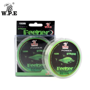 Фидерная нейлоновая рыболовная леска W.P.E, 100 м, прочная однонитевая нейлоновая леска 0,20 мм-0,60 мм, рыболовная леска для карпа 6,02-37 кг