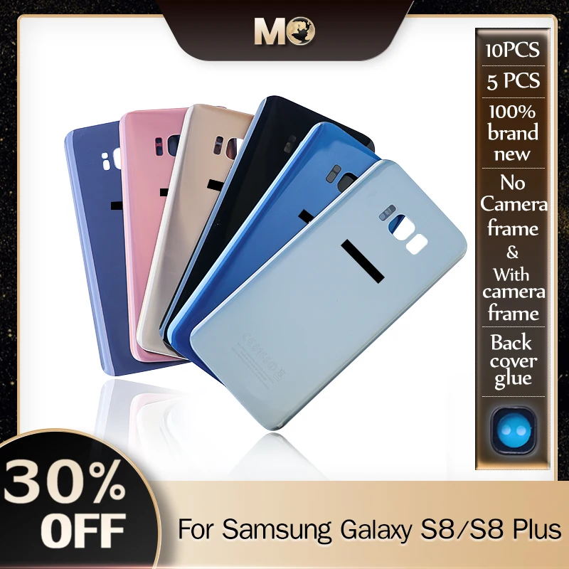 10 шт. 5 Новый чехол для аккумулятора S8 Samsung Galaxy G950 / Plus + G955 задняя крышка Задняя