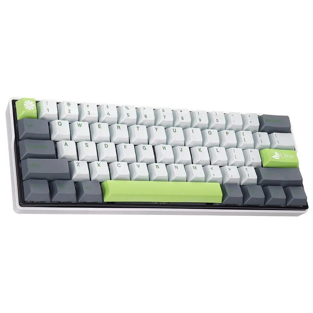 Сменные колпачки для клавиш с 109 клавишами клавиатуры лаймом PBT полный комплект