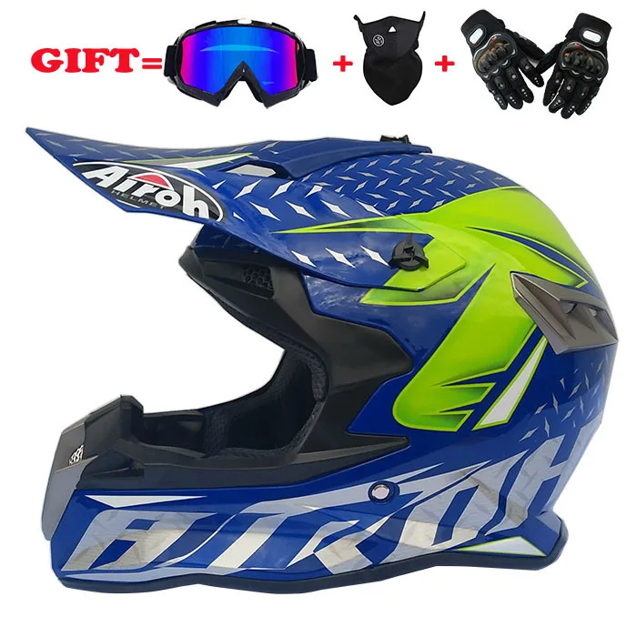 

Cross-country Helmet Speed Drop Helmet Locomotive Cross-country Helmet Four Seasons Motorcycle Helmet Goggles Mask Glove