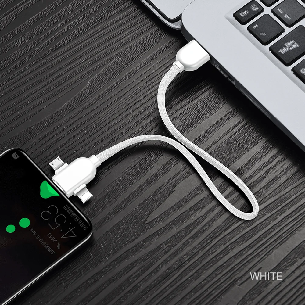 Микро USB кабель 5 а с функцией быстрой зарядки 3 в 1|Кабели для мобильных телефонов|