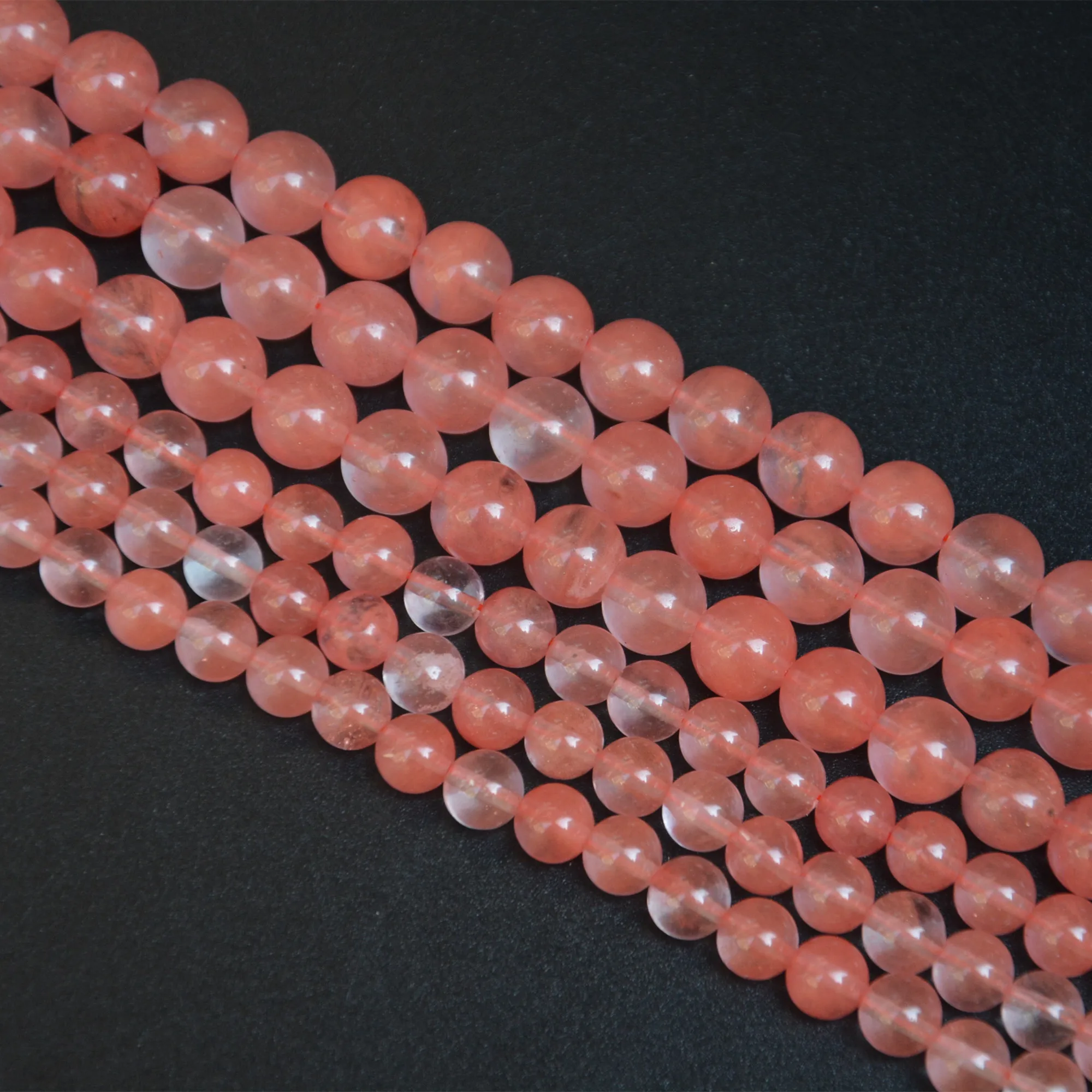 Бусины россыпью из натурального камня арбуза Красного хрусталя 4 6 8 10 12 мм