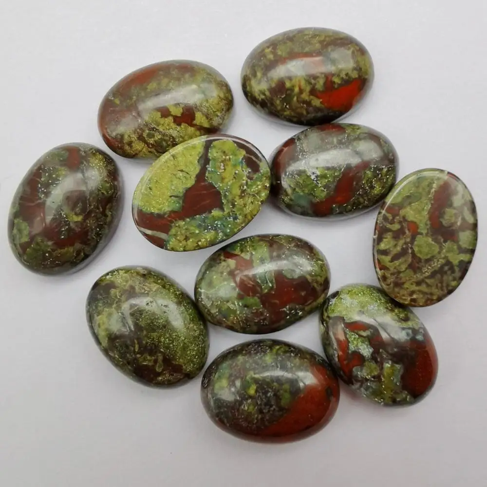 

18x13MM Dragon Blood Stone Oval CAB Cabochon Jewelry For Woman Gift Bead (10 pcs/lot) H025