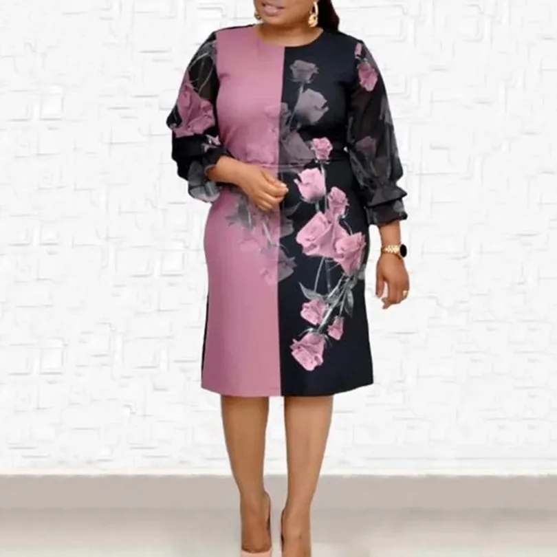 Женское винтажвечерние вечернее платье Длинные офисные платья составного кроя