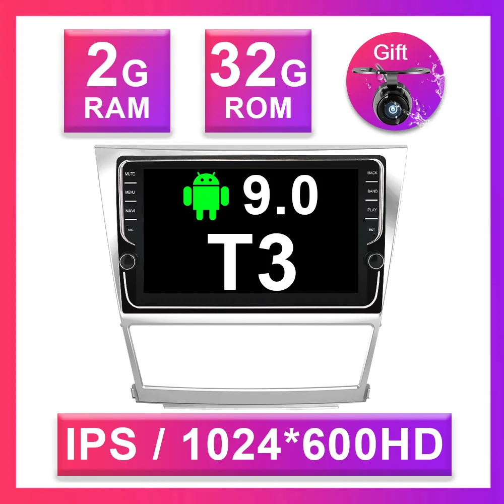 2G 32G T3 Eunavi ips TDA7851 Android 9 автомобильный Радио gps навигация для Toyota camry 2007 2008 2009 2010 2011 Мультимедиа стерео плеер без dvd - Цвет: 2G 32G T3