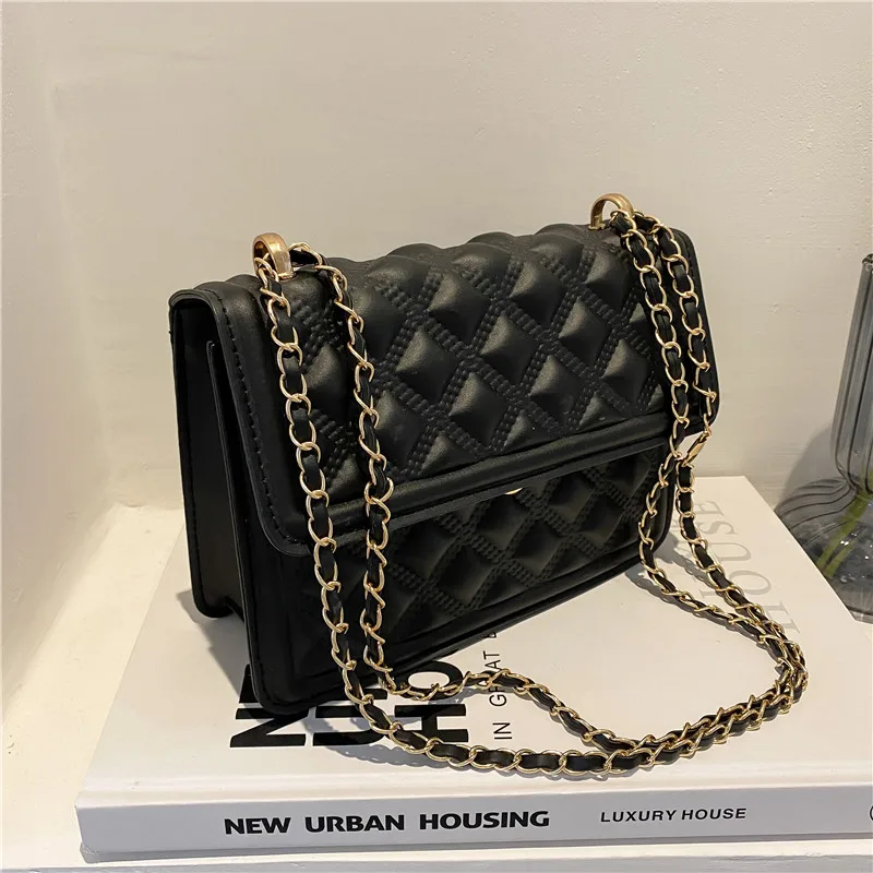 

Темпераментная Женская сумка, новая модная сумка-мессенджер через плечо, ромба, универсальная сумка на плечо, маленькая квадратная роскошн...