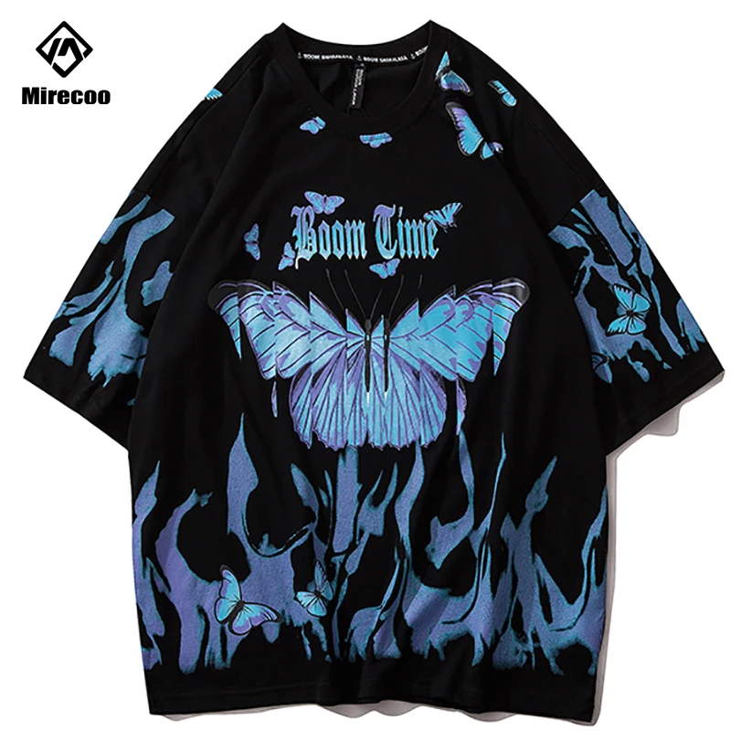 Мужские футболки с принтом бабочек для скейтборда мужские в стиле хип хоп
