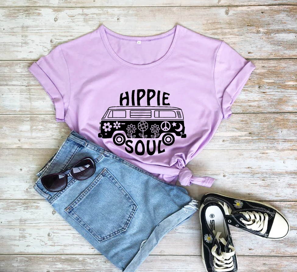Хиппи Soul Футболка гранж tumblr camisetas уличный стиль Эстетическая графическая