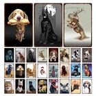 Металлический постер в винтажном стиле, оловянные знаки с милыми животными, для домашних животных, собак, кошек, настенная наклейка в ретро стиле, винтажная тарелка для домашних животных