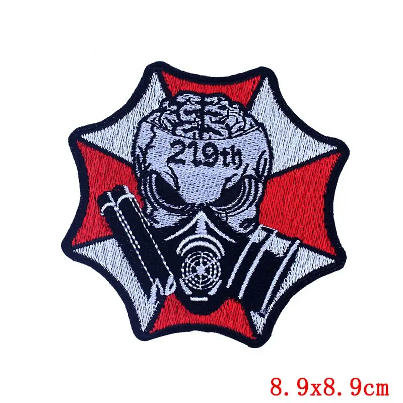 DIY нашивка в стиле панк и вышивкой Череп для бренд патчи железные на одежде