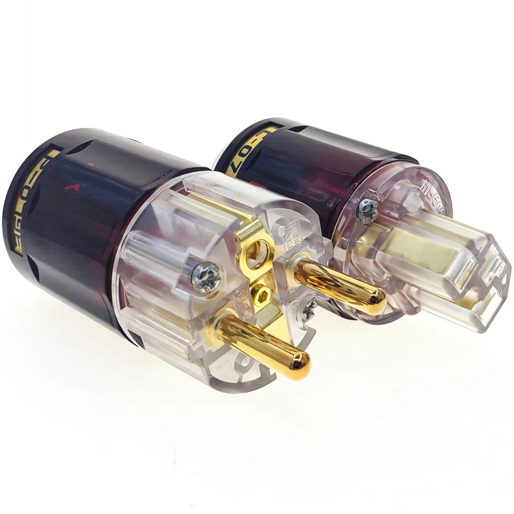 Hifi Oyaide C 079 P 079e Schuko Европейская штепсельная Вилка питания 24k позолоченный IEC аудио